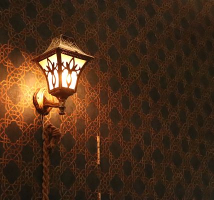 Photo Golden Sun Wall Lamp