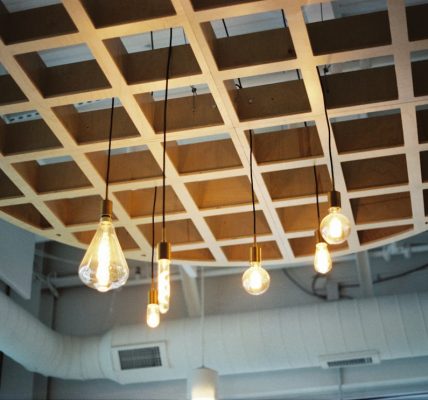 Photo Wooden LED Ceiling Light