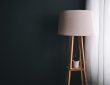 Photo oak tripod floor lamp
